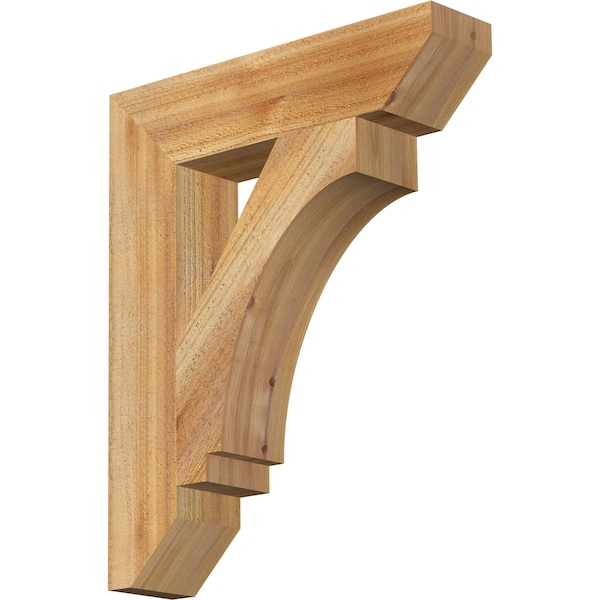 Ekena Millwork Imperial Slat Rough Sawn Bracket, Western Red Cedar, 4"W x 18"D x 22"H BKT04X18X22IMP06RWR - main